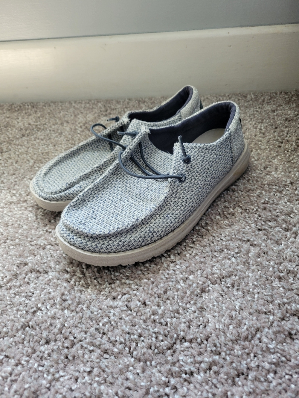 Hey Dude Wendy Funk Tweed Gray Size 7 Womens Sparkly Missing 1 Insole